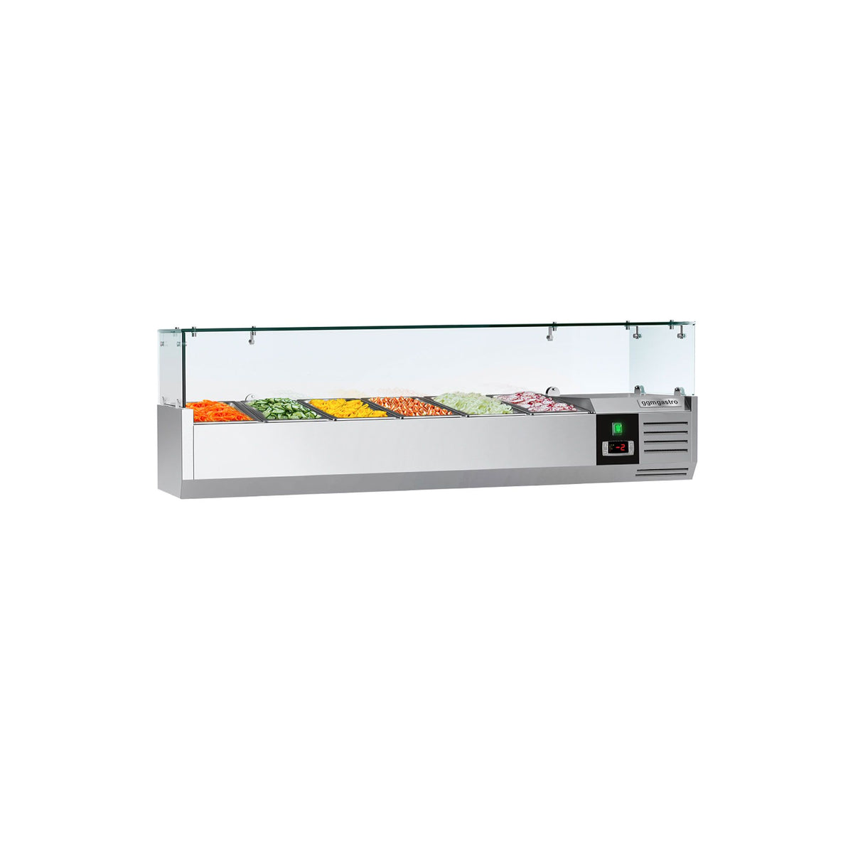 Countertop Prep Well / Refrigerated Topping Unit PREMIUM - 1400x335mm - 6x GN 1/4