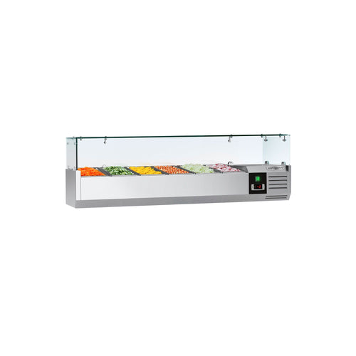 Countertop Prep Well / Refrigerated Topping Unit PREMIUM - 1400x335mm - 6x GN 1/4