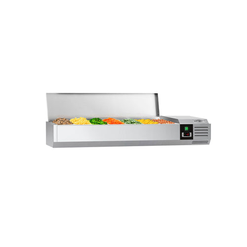 GN-kylmävitriini PREMIUM - 1500x335 mm - 7 GN 1/4-astiaa