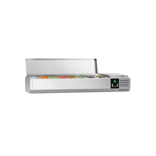 GN-kylmävitriini PREMIUM - 1600x335 mm - 7 GN 1/4-astiaa