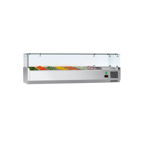 Countertop Prep Well / Refrigerated Topping Unit ECO - 1600x395mm - 7x GN 1/3