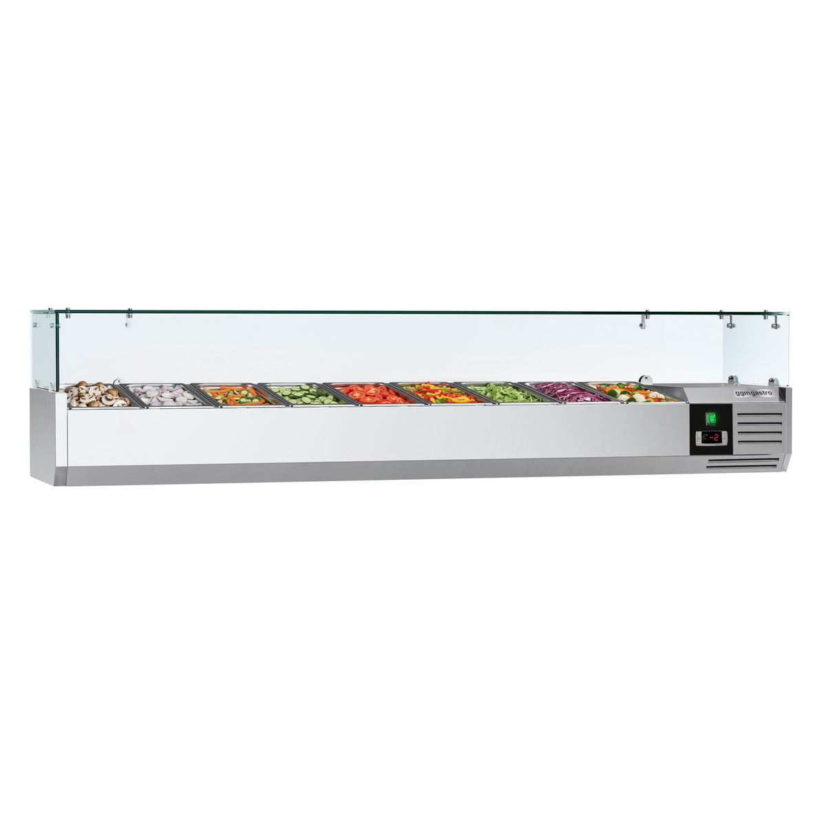 GN-kylmävitriini PREMIUM - 1800x335 mm - 8 GN 1/4-astiaa