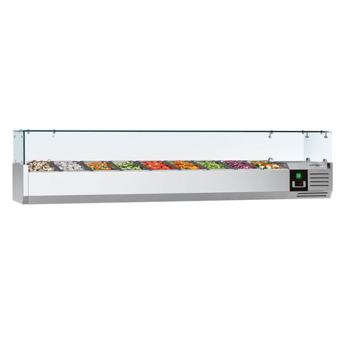 GN-kylmävitriini PREMIUM - 1800x335 mm - 8 GN 1/4-astiaa