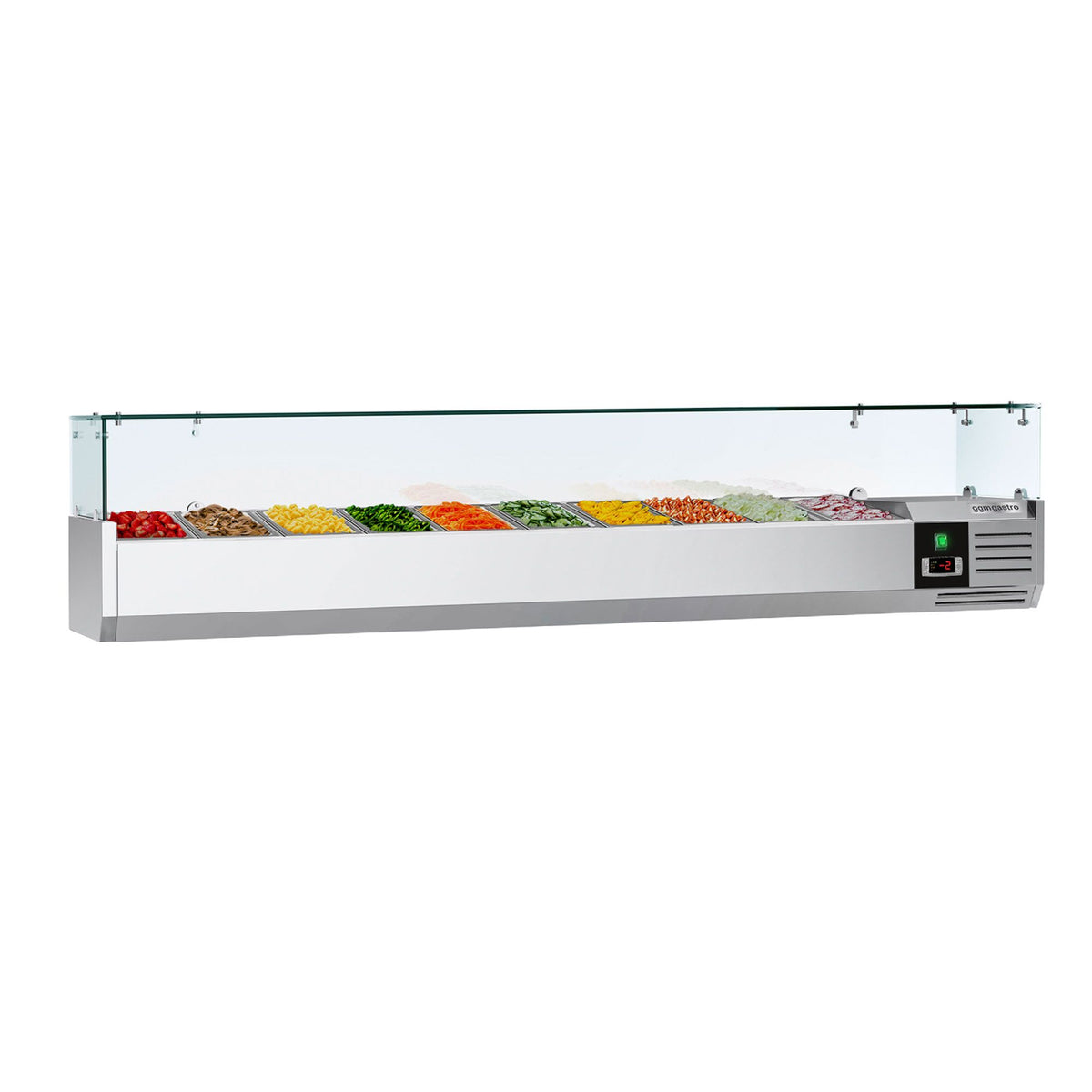 GN-kylmävitriini PREMIUM - 2000x335 mm - 10 GN 1/4-astiaa