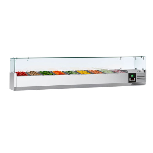 Countertop Prep Well / Refrigerated Topping Unit PREMIUM - 2000x395mm - 9x GN 1/3
