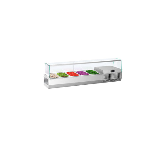 GN-kylmävitriini PREMIUM PLUS - 1493x413 mm - 5 GN 1/3-astiaa