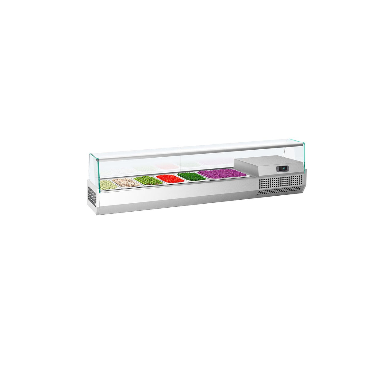 GN-kylmävitriini PREMIUM PLUS - 1733x353 mm - 7 GN 1/4-astiaa