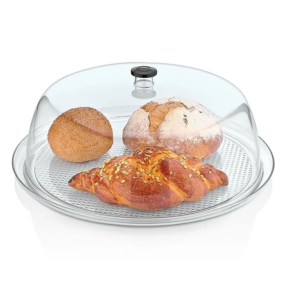 Kupu - Tablett - polykarbonaatti - 390x390 mm - Korkeus: 150 mm - pyöreä - sisältää: tarjotin