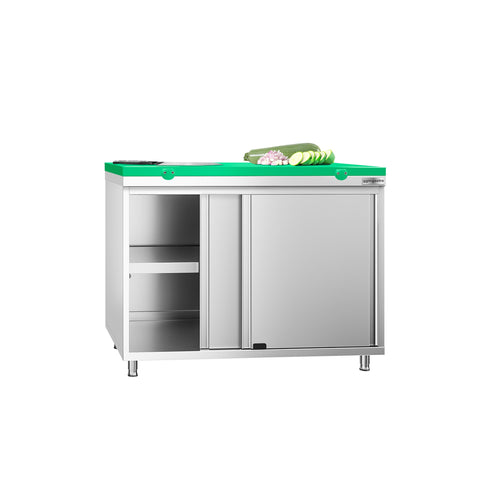RST-työkaappi PREMIUM - 1000x600 mm - 2 liukuovea - sis. leikkuulauta Vihreä