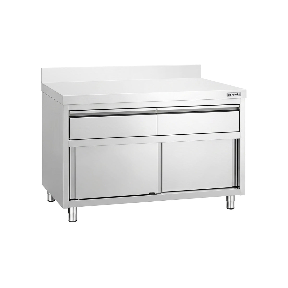 RST-työkaappi PREMIUM – 1200 x 600 mm – reunus – 2 laatikkoa ja liukuovi