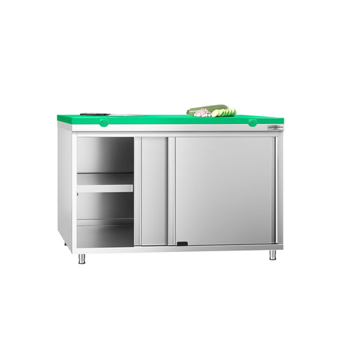 RST-työkaappi PREMIUM - 1200x700 mm - 2 liukuovea - sis. leikkuulauta Vihreä