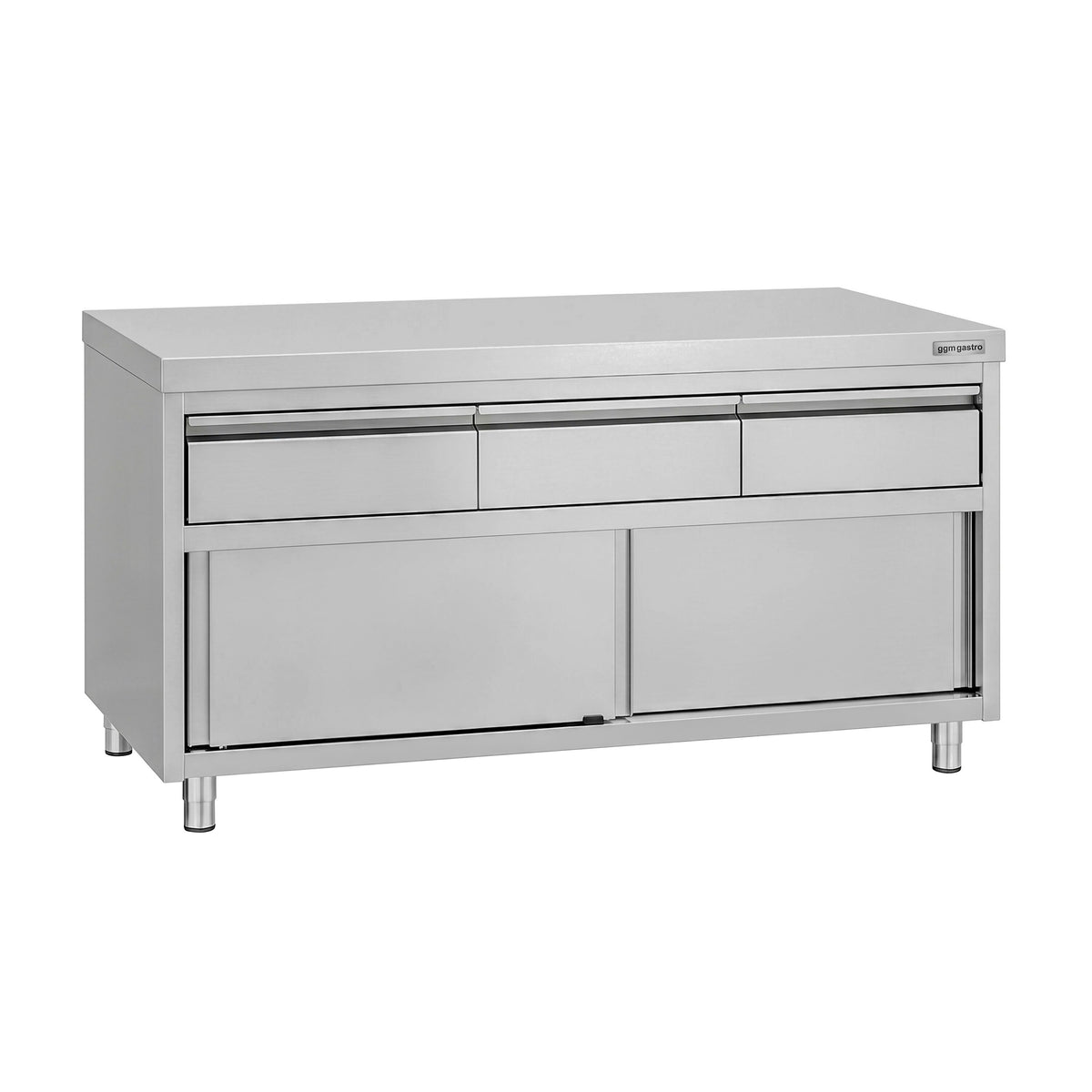 RST-työkaappi ECO – 1600 x 600 mm – 3 laatikkoa ja liukuovi