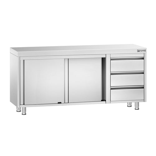 RST-työkaappi PREMIUM - 1800x600 mm - 3 vetolaatikkoa oikealla, liukuovet