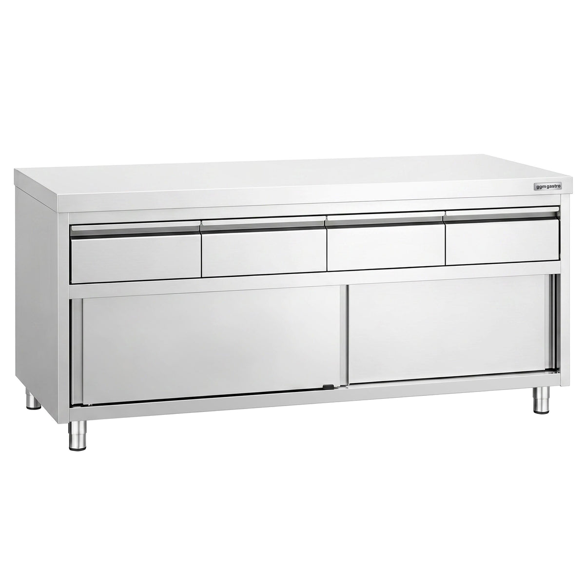 RST-työkaappi PREMIUM – 2000 x 600 mm – 4 laatikkoa ja liukuovi