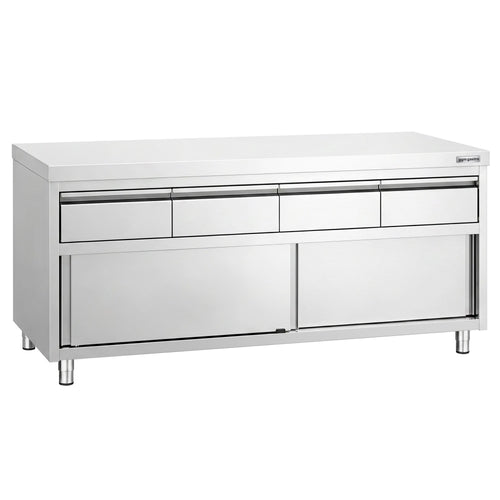 RST-työkaappi PREMIUM – 2000 x 600 mm – 4 laatikkoa ja liukuovi