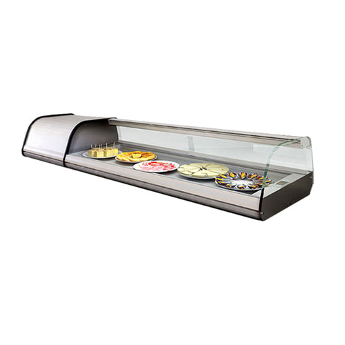 Pöytämallinen kylmävitriini PREMIUM PLUS - LED-valaistuksella - 1268x410 mm - 4 GN 1/3-astiaa - lasisuojalla
