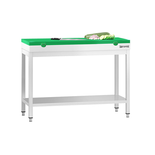 RST-työpöytä PREMIUM - 1000x700 mm - alatasolla - sis. leikkuulauta vihreä