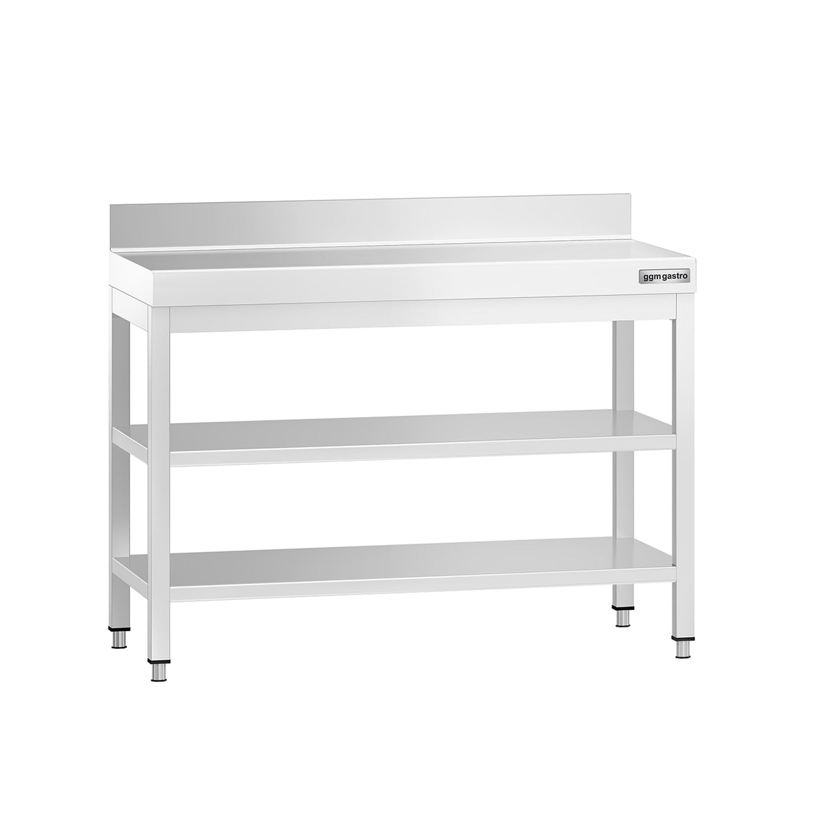 RST-työpöytä PREMIUM - 1000x600 mm - alatasolla & roiskesuojalla & välitasolla