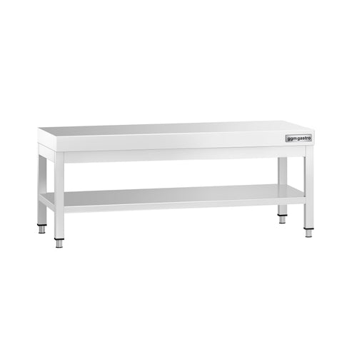 Ruostumattomasta teräksestä työpöytä PREMIUM - 1200x600 mm - alatasolla