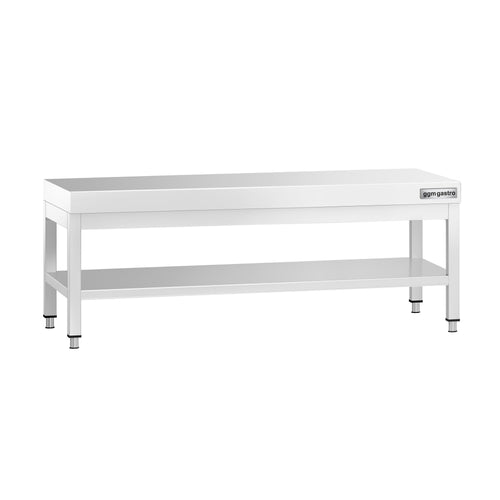 Ruostumattomasta teräksestä työpöytä PREMIUM - 1400x600 mm - alatasolla