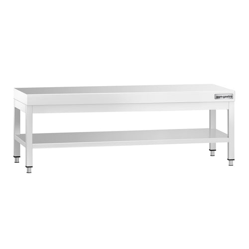 Ruostumattomasta teräksestä työpöytä PREMIUM - 1600x600 mm - alatasolla