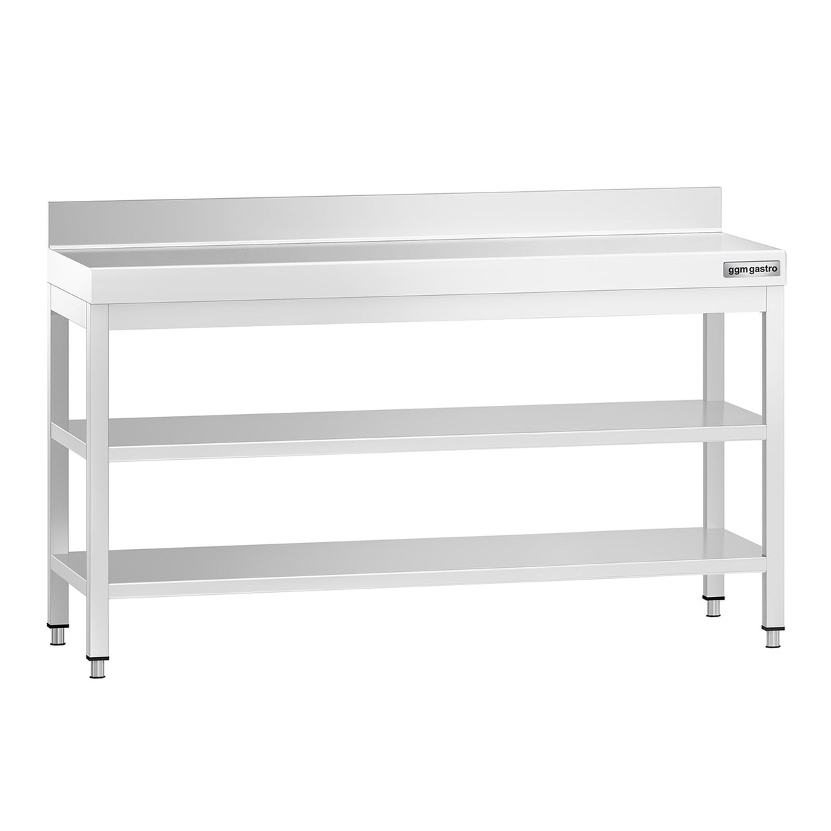 RST-työpöytä PREMIUM - 1600x600 mm - alatasolla & roiskesuojalla & välitasolla