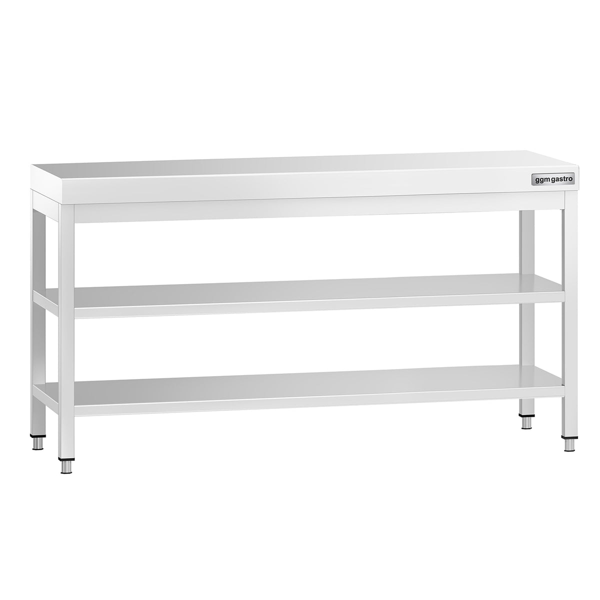 Commercial Stainless Steel Centre Table PREMIUM - 1800x600mm - with Undershelf - with 2 Undershelves