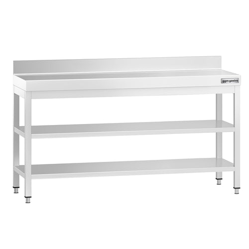 RST-työpöytä PREMIUM - 1800x700 mm - alatasolla & roiskesuojalla & välitasolla