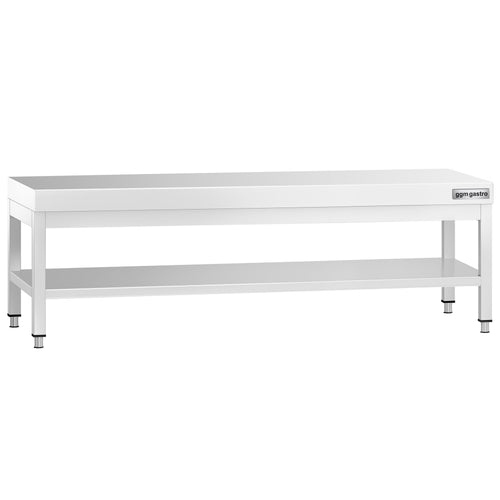 Ruostumattomasta teräksestä työpöytä PREMIUM - 2000x600 mm - alatasolla