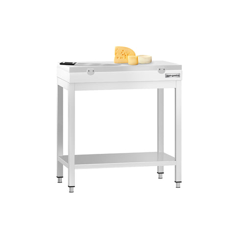 RST-työpöytä PREMIUM - 600x700 mm - alatasolla - sis. leikkuulauta valkoinen