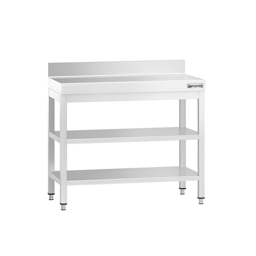 RST-työpöytä PREMIUM - 800x700 mm - alatasolla & roiskesuojalla & välitasolla