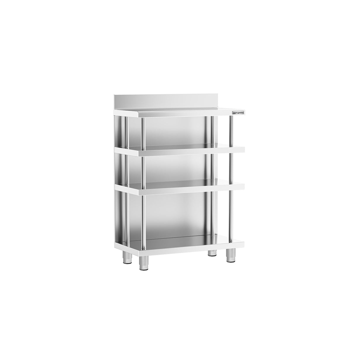 Commercial Bar Work-Table - Stainless Steel - 800x400mm - with 4 shelves