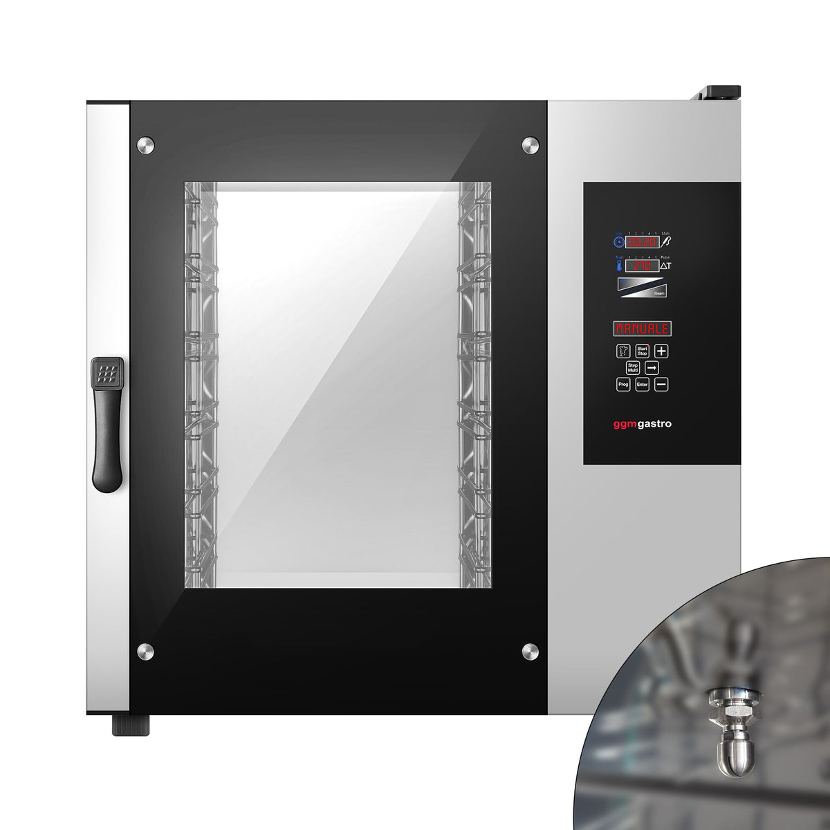 Commercial Electric Bakery Combi Oven - Touchscreen Controls - 6x EN 600x400 - incl. Core temperature probe, HACCP monitoring, USB, Inner rack