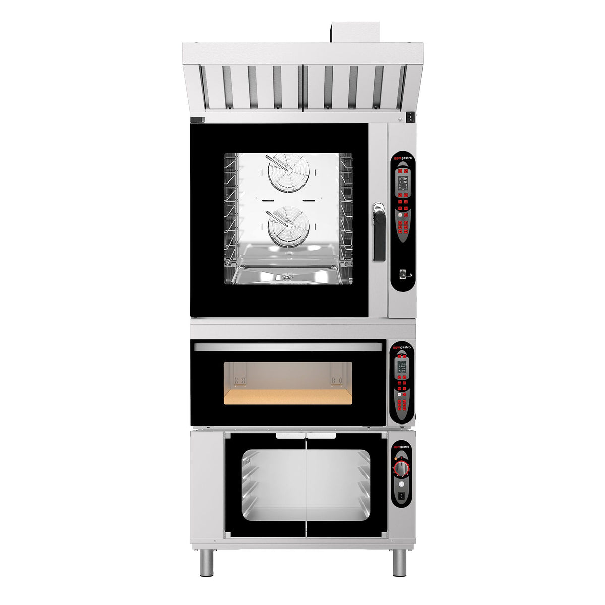 Commercial Electric Bakery Combi Oven - Digital Controls - 6x EN 600x400 - incl. Automatic washing system & Hood