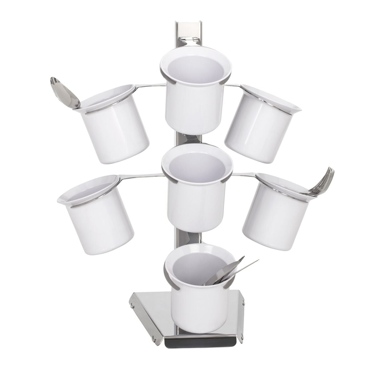 Cutlery Tray - Ø 100mm - Stainless steel - with 7 shelves - with 7 compartments