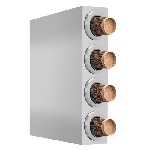 Cup Dispenser - Stainless Steel - with 4 dispensers