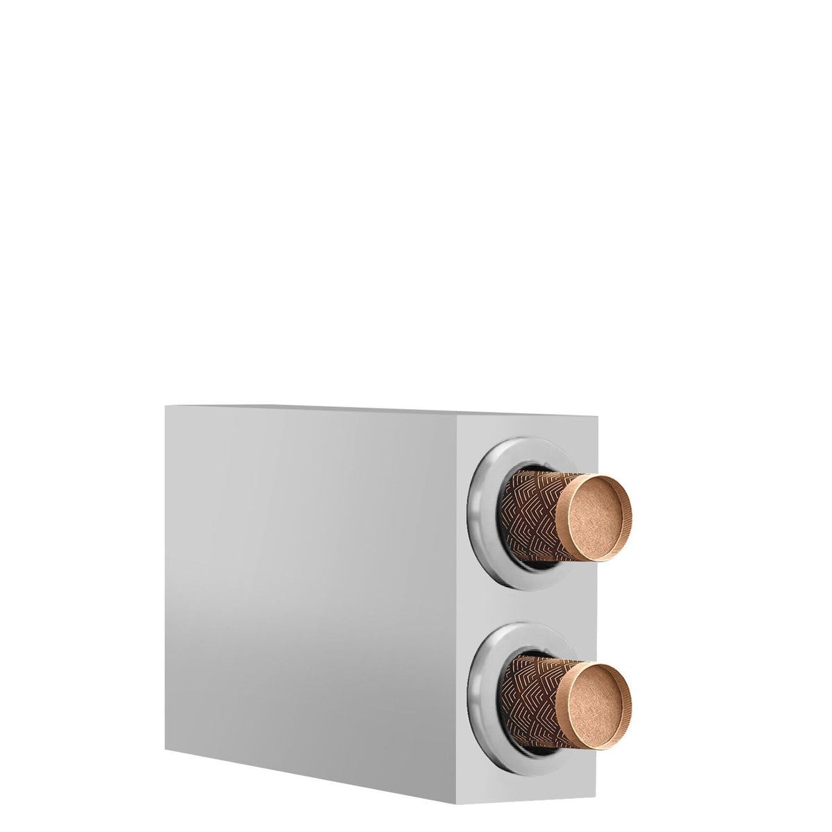 Cup Dispenser - Stainless Steel - with 2 dispensers