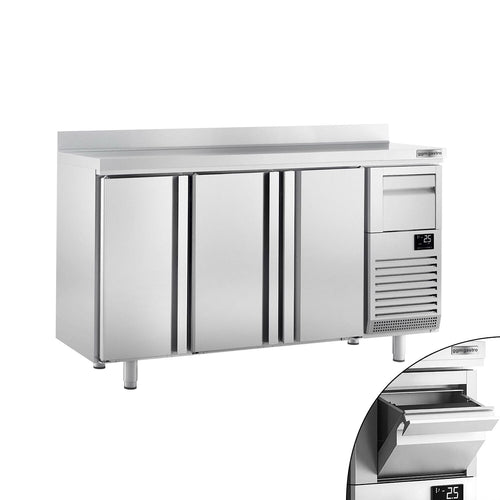 RST-baarikylmäpöytä PREMIUM PLUS - 1960x600 mm - 520 l - varustettu: 3 ovea, takakoroke & kahvin koputin