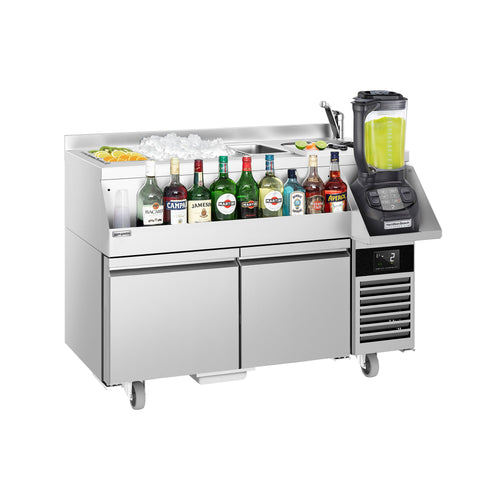 Cocktailasema – 1200 mm -  - 2 vetolaatikkoa & 230 V pistorasia