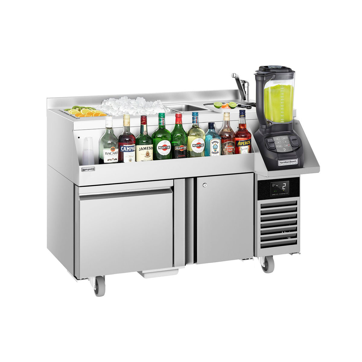 Cocktailasema – 1200 mm - 1 ovi, 1 vetolaatikko & 230 V pistorasia