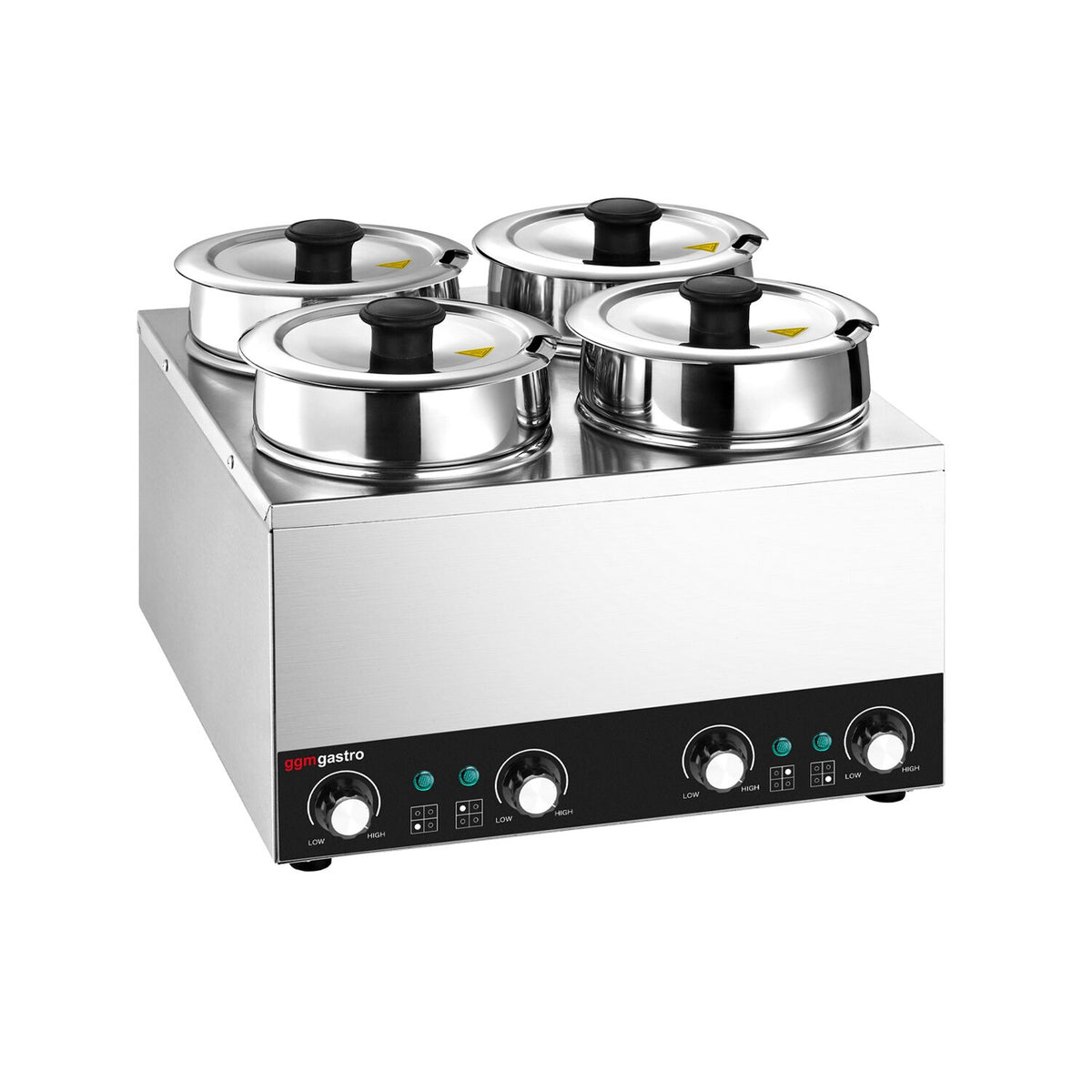 Keittoasema - 4 kattilaa je 3,5 l - 600 W - yhteensä 14 l