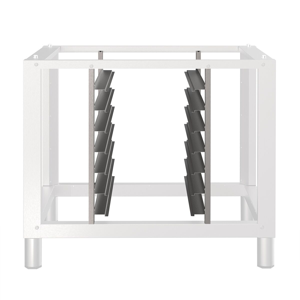 Blechhalter - 930x740x800 mm; väli 80 mm; GN 1/1, 7 kpl - ruostumaton teräs - yhteensopiva: BUV80010