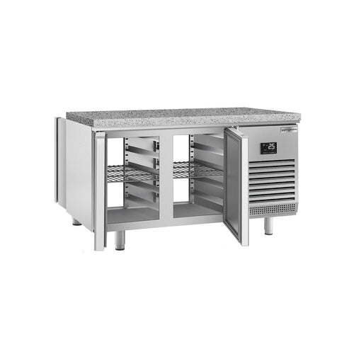 Kylmäpöytä PREMIUM PLUS - 1618x800 mm - 400 l - läpivienti - 4 ovea - musta graniittitaso