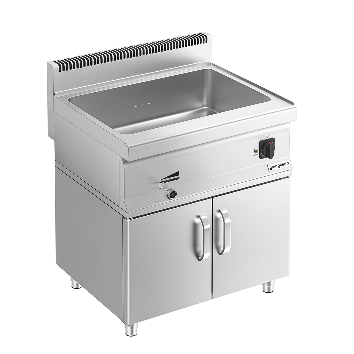 Countertop Bain Marie - GN 1/1 + 3x GN 1/9 - 1,2 kW - incl. Substructure with 2 doors - with Drain Tap