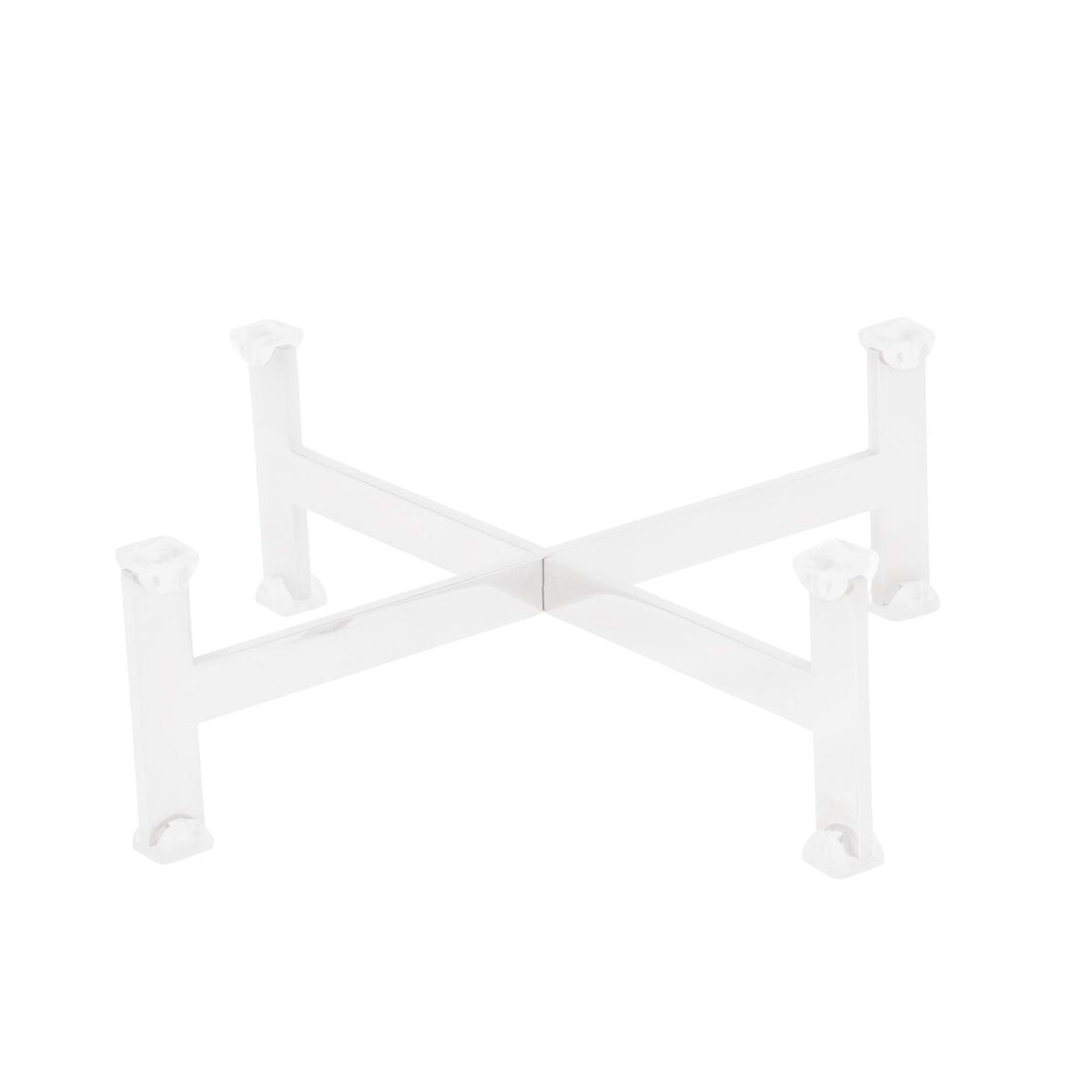 Buffetteline - valkoinen, pulverimaalattu teräs - 210x210 mm - Korkeus: 120 mm