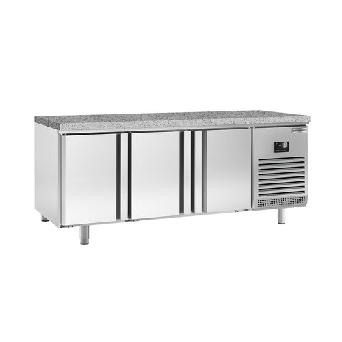 Kylmäpöytä PREMIUM PLUS - 2185x800 mm - 635 l - 3 ovea - musta graniittitaso