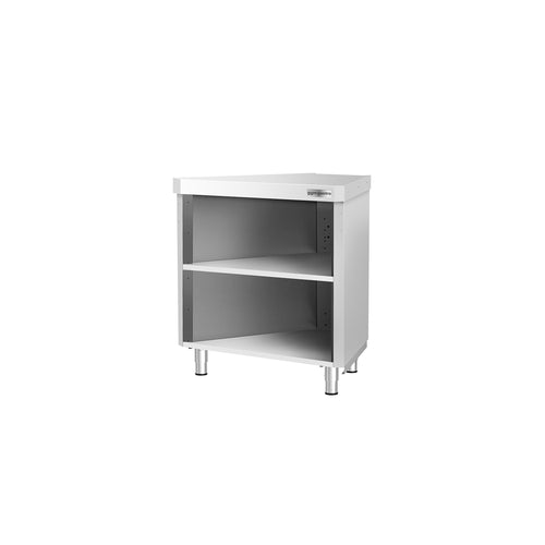 Stainless Steel Corner Table KOPENHAGEN - 984x663mm