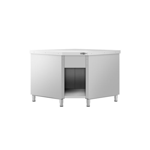 Ruostumattomasta teräksestä työkaappi KOPENHAGEN - 1001x1001 mm - saranaovet