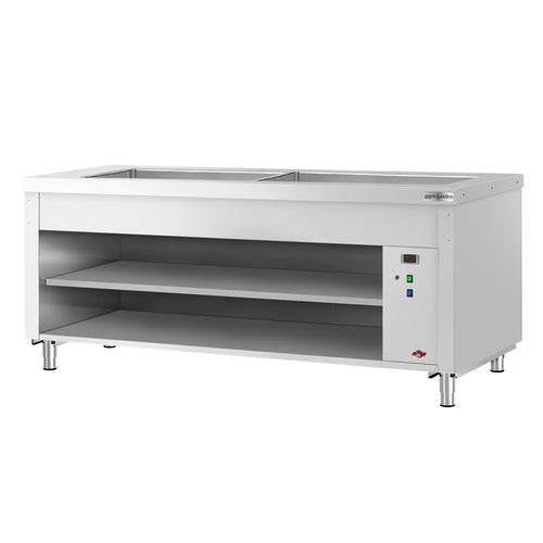Buffet-tiski KOPENHAGEN - 2310 mm - varustettu: Bain Marie - 6 GN 1/1 -astiaa