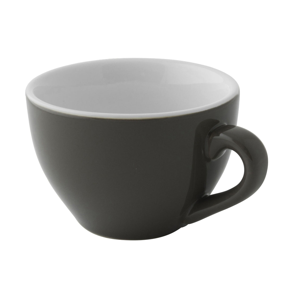 (6 kpl) Colors - Cappuccinokuppi - 180 ml - Harmaa - jossa pinottava muoto